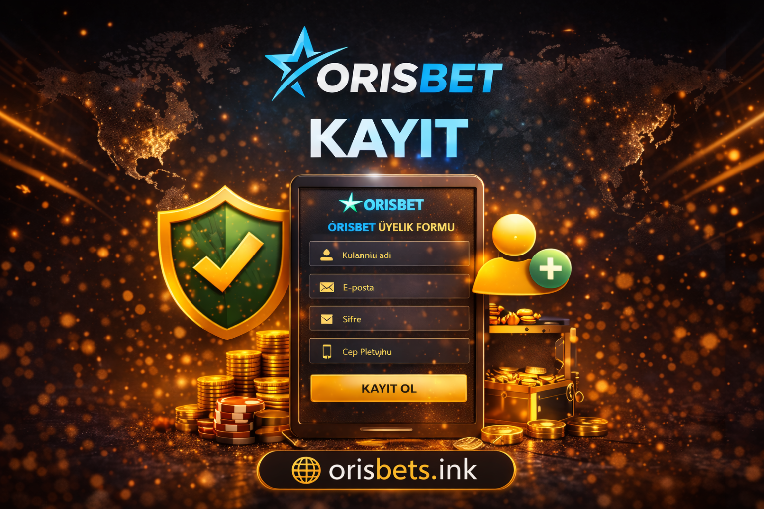 Orisbet Kayıt için form. 